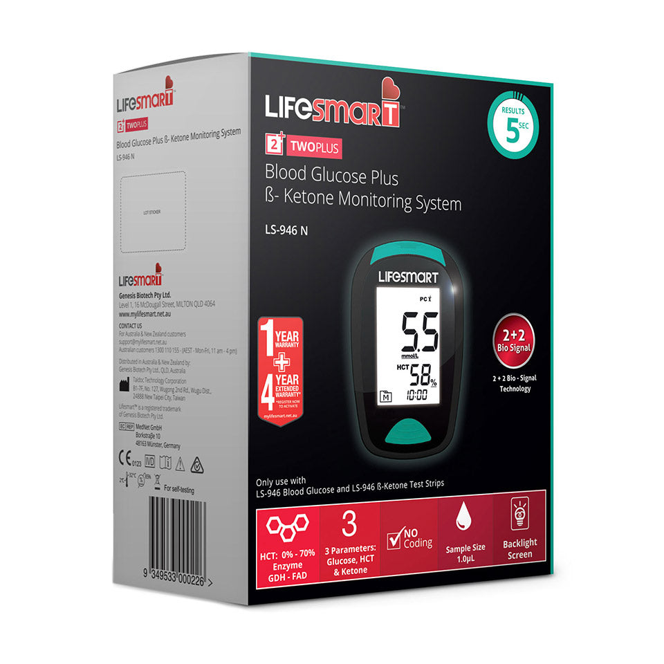 Lifesmart Blood Glucose & Ketone Meter Nbt