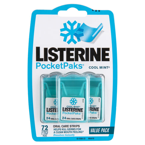 Listerine Pocketpaks Cool Mint 72 Strips