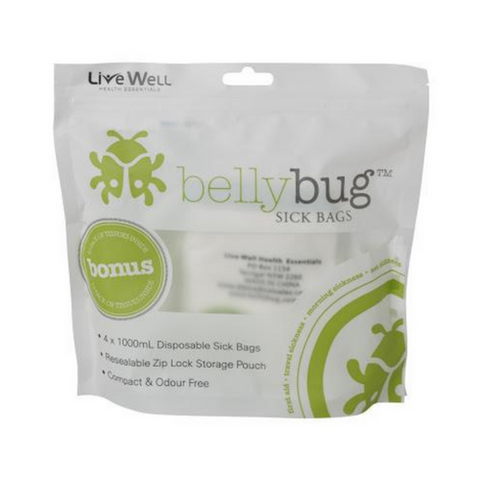 Live Well Belly Bug Sick Bags 4 pack