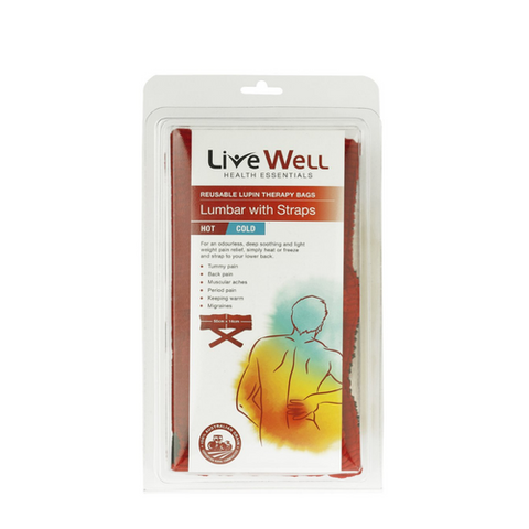 Live Well Health Essentials Lumbar with Straps Hot & Cold Bag