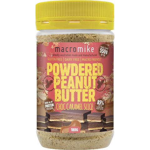 Macro Mike Powdered Peanut Butter Chocolate Caramel Slice 180g