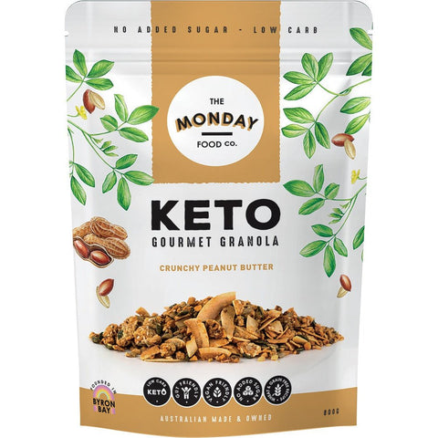 THE MONDAY FOOD CO Keto Gourmet Granola Crunchy Peanut Butter 800g