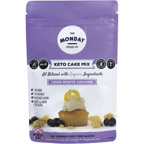 THE MONDAY FOOD CO. Keto Cake Mix Lemon Ricotta Cupcakes 250g