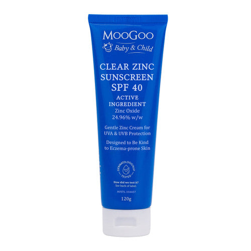 MOOGOO Baby & Child Clear Zinc Sunscreen SPF 40 120g