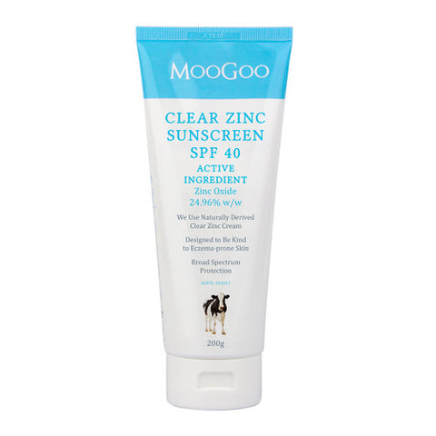 MOOGOO Clear Zinc Sunscreen SPF 40 200g