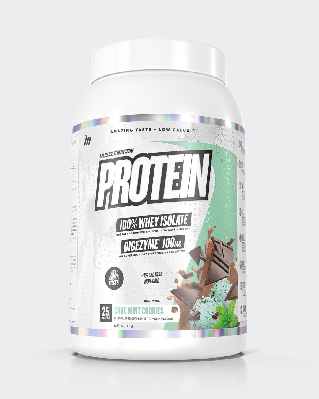 Muscle Nation Protein Isolate Choc Mint Cookies 990g