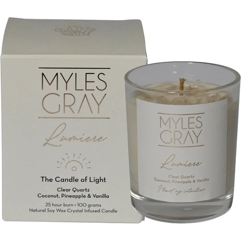 MYLES GRAY Crystal Infused Soy Candle Mini Coconut Pineapple 100g