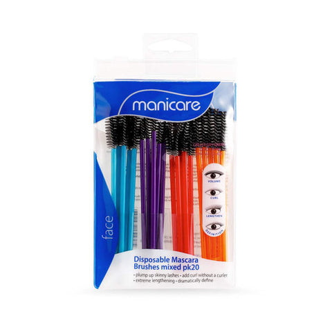 Manicare Mixed Disposable Mascara Wands 20 Pack