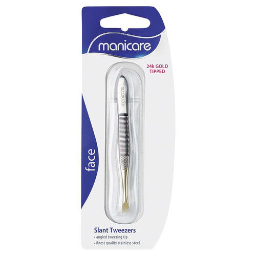 Manicare Slant Tweezers Gold Tipped 36500