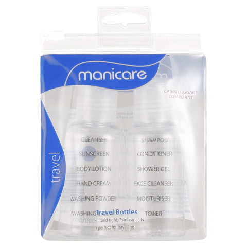 Manicare Travel Bottles With Id Labels 2 Pack