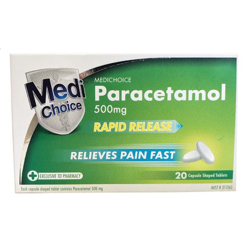 Medi Choice Paracetamol 500mg Rapid Release 20 Tablets