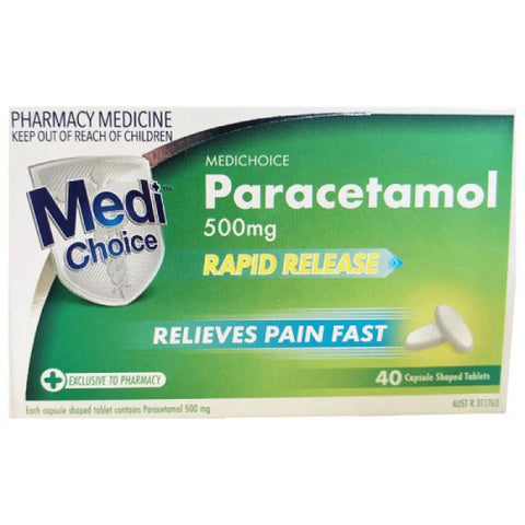 Medi Choice Paracetamol 500mg Rapid Release 40 Tablets