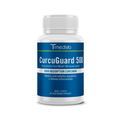 Bottle of Medlab CurcuGuard 500 60 Capsules