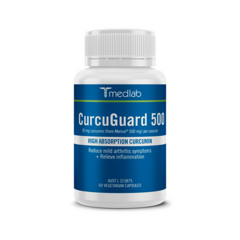 Bottle of Medlab CurcuGuard 500 60 Capsules