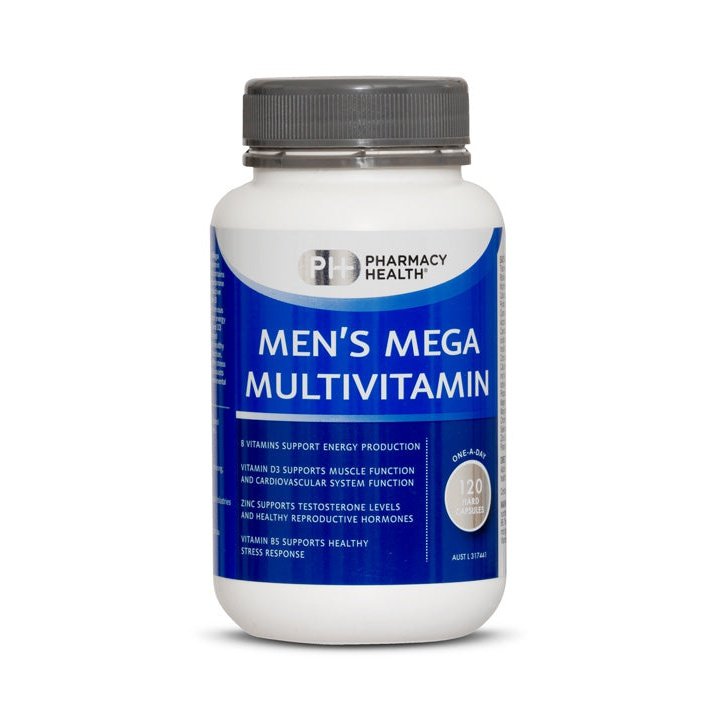 Pharmacy Health Men's Mega Multivitamin 120 CAPSULES