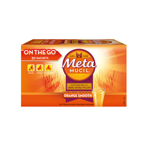 Metamucil On-The-Go Orange Smooth 30 Sachets