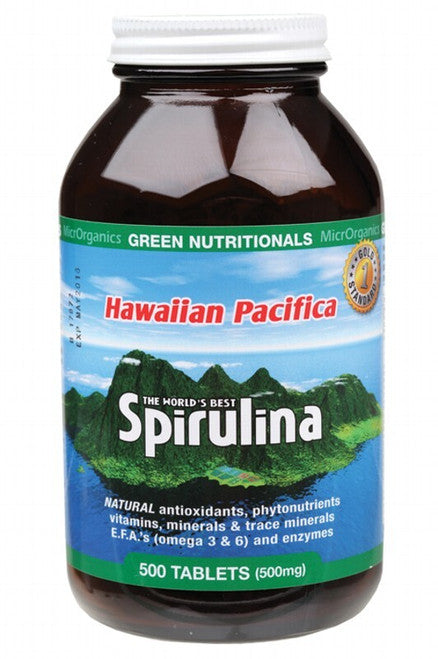 MicrOrganics Green Nutritionals Spirulina 500 Tablets