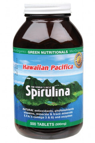 MicrOrganics Green Nutritionals Spirulina 500 Tablets