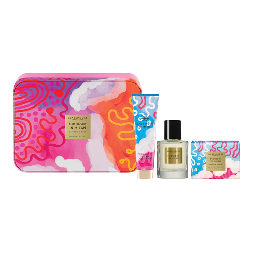 Glasshouse Fragrances Midnight In Milan Saffron & Rose Essentials Gift Set (Limited Edition)