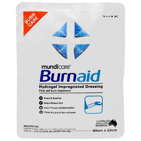 Mundicare Burnaid Dressing 20X20cm Each