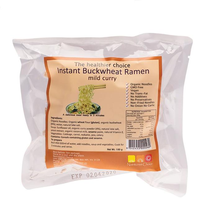 NUTRITIONIST CHOICE Instant Buckwheat Ramen Mild Curry 100g