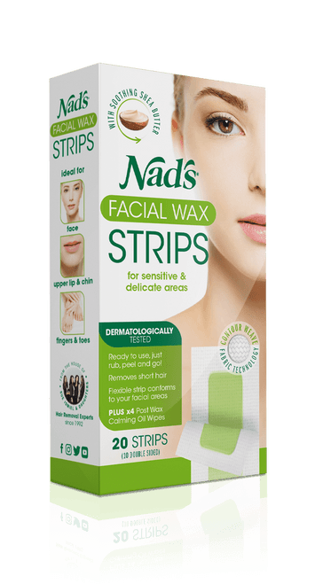 Nad's Hair Removal Facial Wax 20 Strips