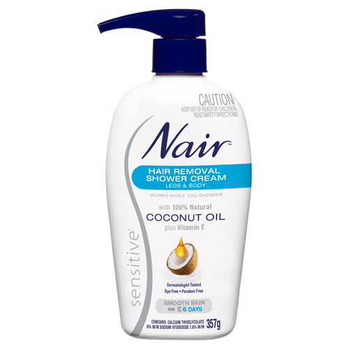 Nair Sensitive Hair Removal Shower Cream with Coconut Oil 357g