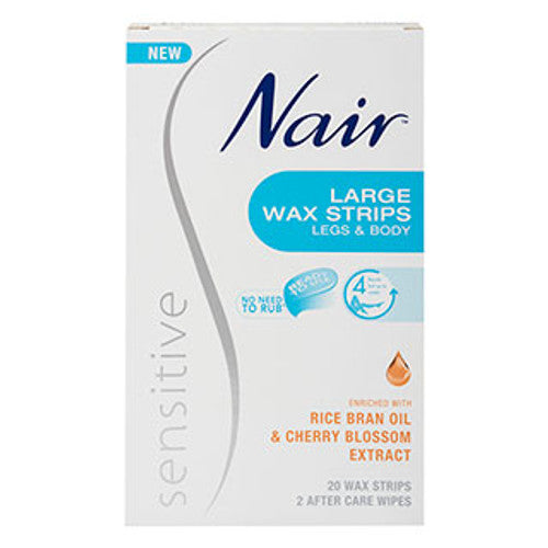 Nair Sensitive Large Wax Strips 20 Pack