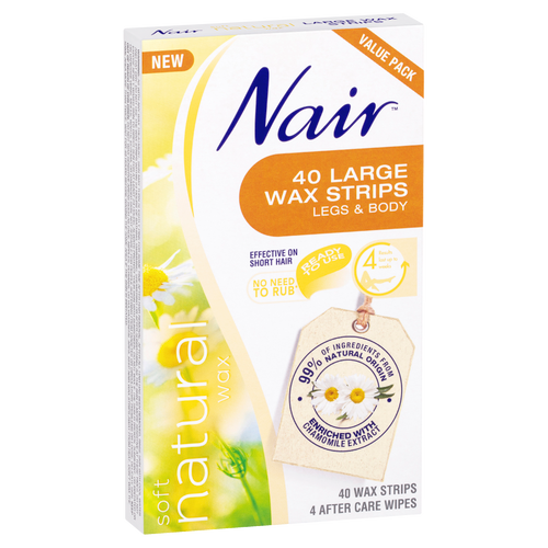 Nair Soft Natural Wax 40 Large Strips