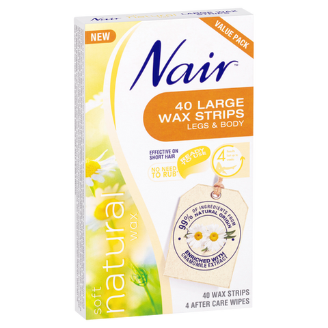 Nair Soft Natural Wax 40 Large Strips