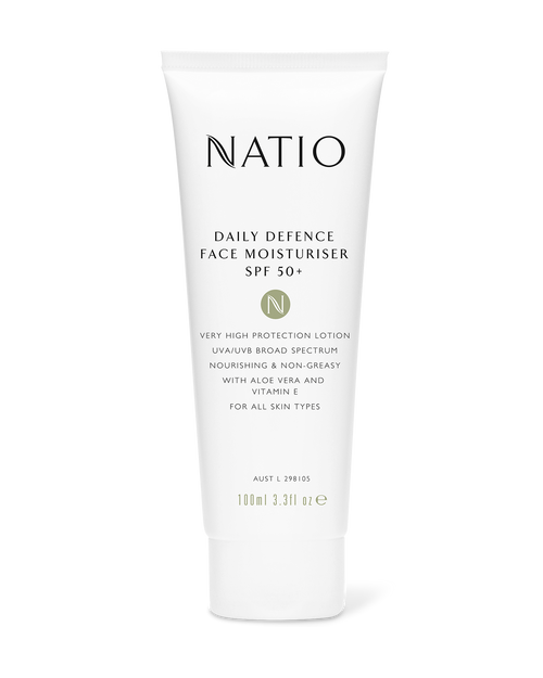 Natio Daily Defence Face Moisturiser SPF50+ 100ml