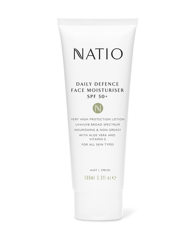 Natio Daily Defence Face Moisturiser SPF50+ 100ml