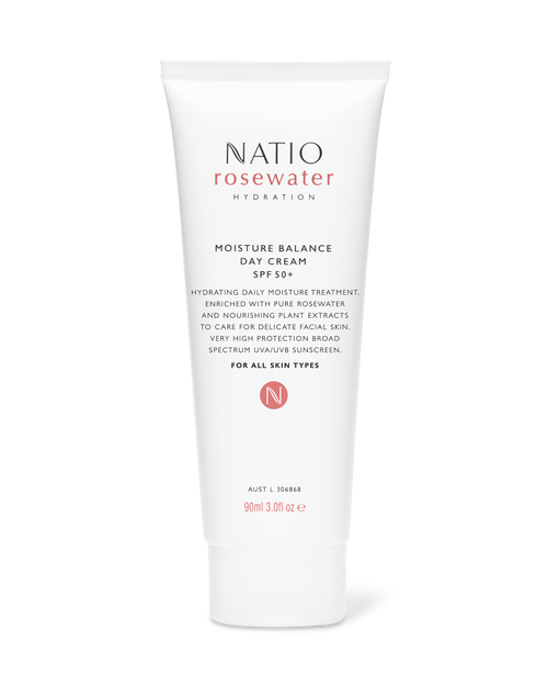 Natio Rosewater Hydration Moisture Balance Day Cream SPF50+ 90ml