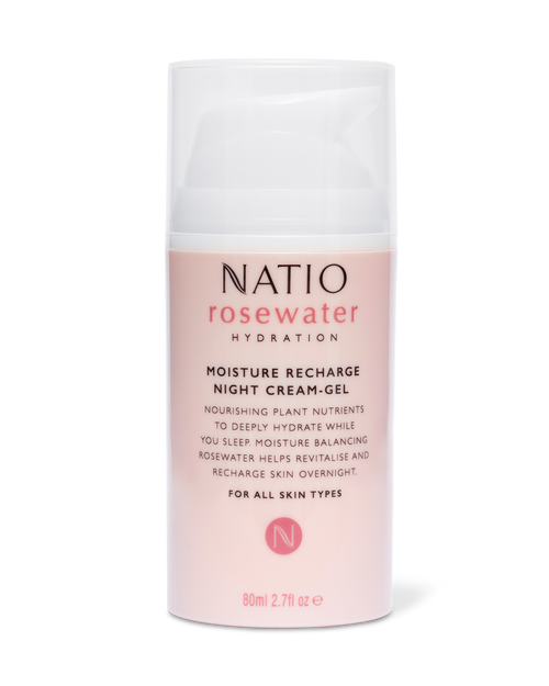 Natio Rosewater Hydration Moisture Recharge Night Cream-Gel 80ml