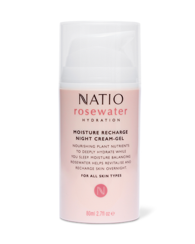 Natio Rosewater Hydration Moisture Recharge Night Cream-Gel 80ml