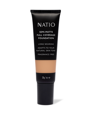 Natio Semi-Matte Full Coverage Foundation - Hazelnut