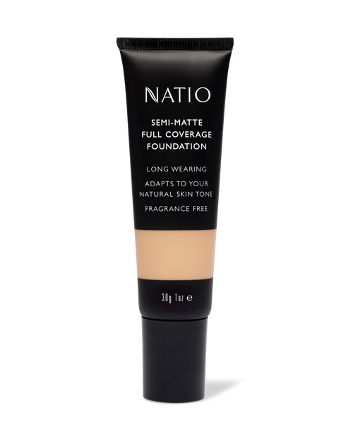 Natio Semi-Matte Full Coverage Foundation - Nutmeg