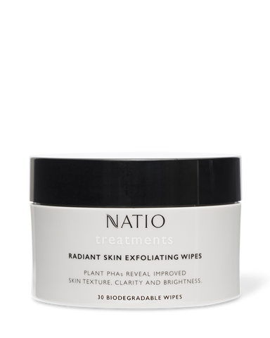 Natio Treatments Radiant Skin Exfoliating Wipes 30 Pack