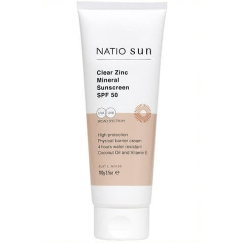 Natio Clear Zinc Mineral Sunscreen SPF 50 100g