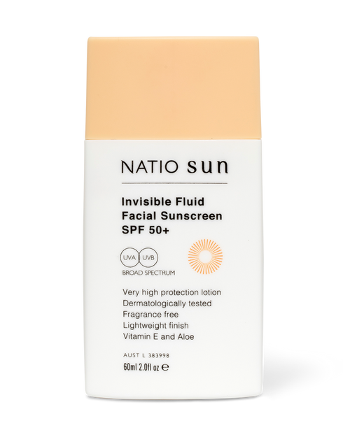 Natio Invisible Fluid Facial Sunscreen SPF 50+ 60ml