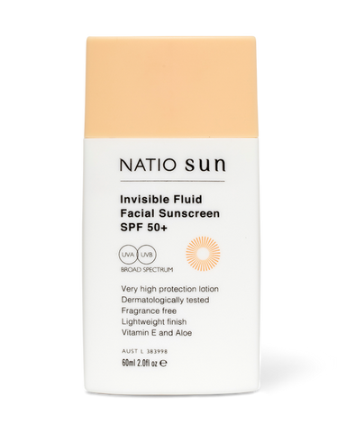 Natio Invisible Fluid Facial Sunscreen SPF 50+ 60ml