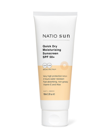 Natio Quick Dry Moisturising Sunscreen SPF 50+ 100ml