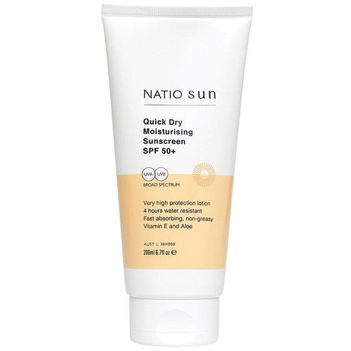 Natio Quick Dry Moisturising Sunscreen SPF 50+ 200ml