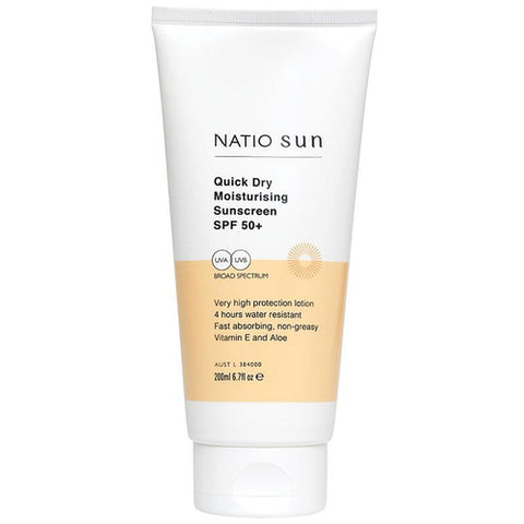 Natio Quick Dry Moisturising Sunscreen SPF 50+ 200ml