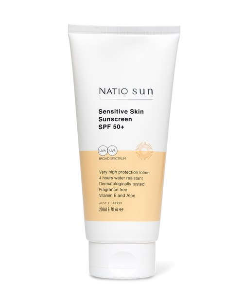 Natio Sensitive Skin Sunscreen SPF 50+ 200ml