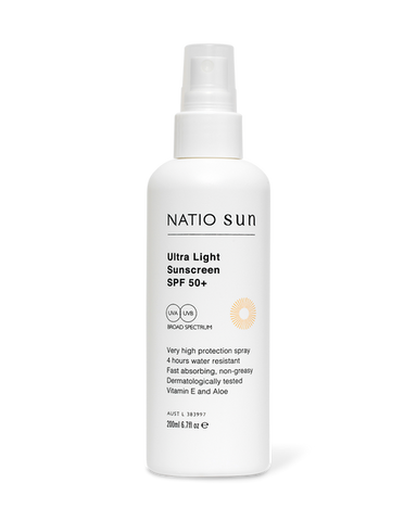 Natio Ultra Light Sunscreen SPF 50+ 200ml