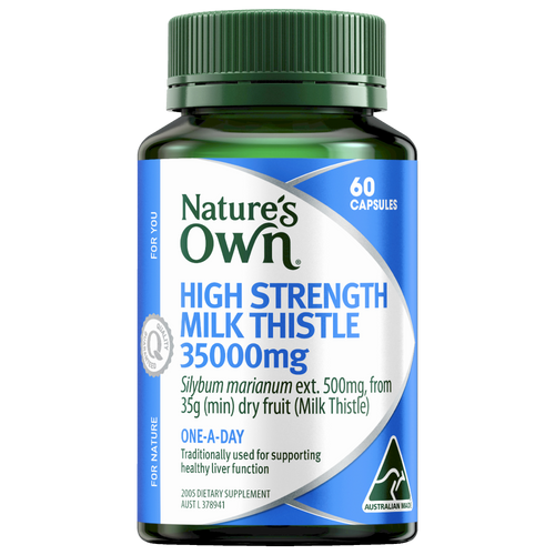 Nature’s Own High Strength Milk Thistle 35000mg 60 Capsules