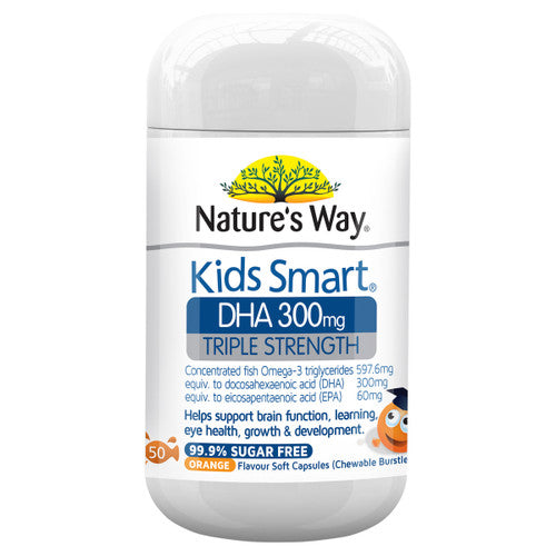 Nature's Way Kids Smart DHA 300mg Triple Strength 50c