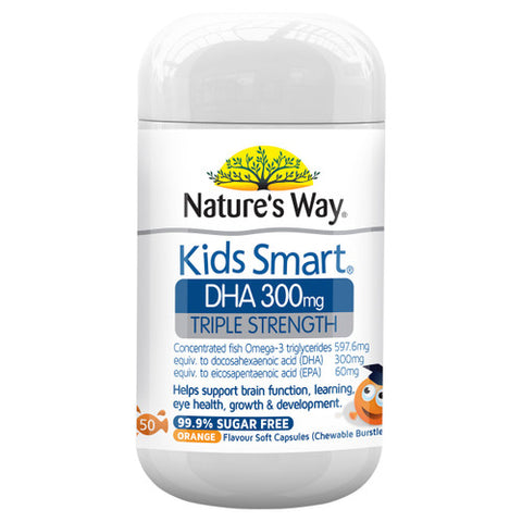 Nature's Way Kids Smart DHA 300mg Triple Strength 50c