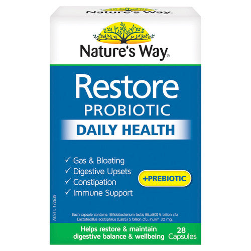 Nature's Way Restore Probiotic Daily Health 28c